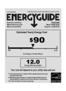 Frigidaire FFRE1233S1 Energy Guide